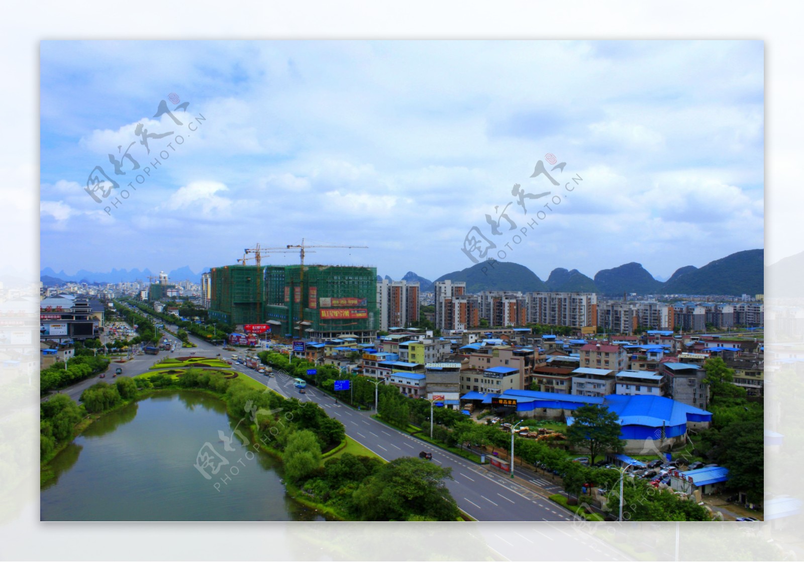 桂林琴潭城区风光图片