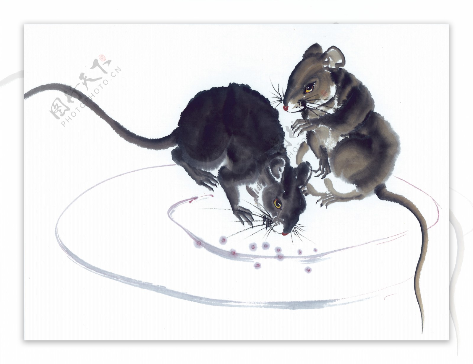 手绘十二生肖老鼠图片