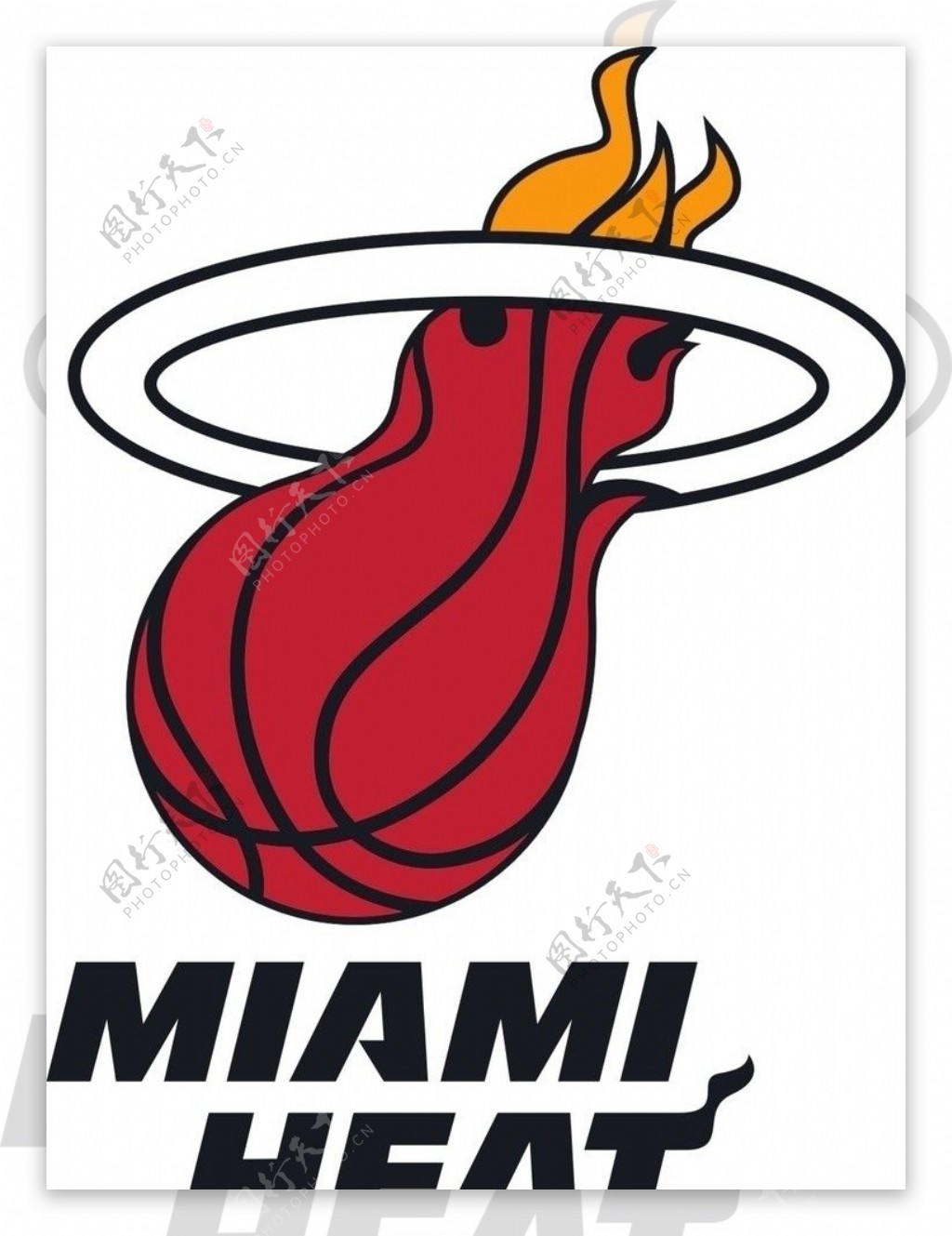 NBA热火标志矢量图图片