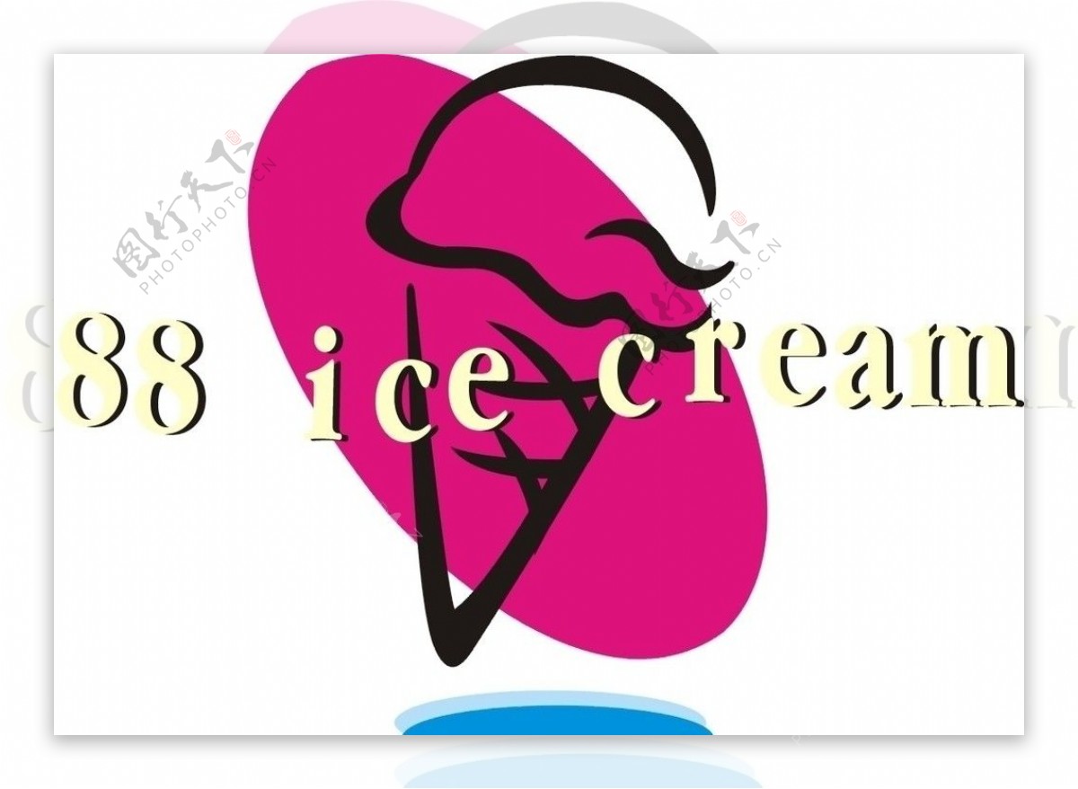 意大利冰淇淋标志logo餐饮美食夏日图片