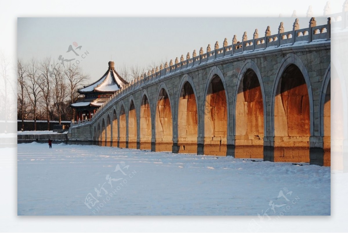 颐和园雪景图片