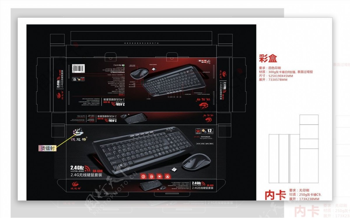 科技包装盒键盘鼠标图片