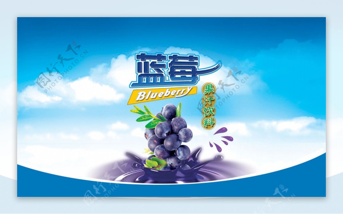 蓝莓瓶贴图片
