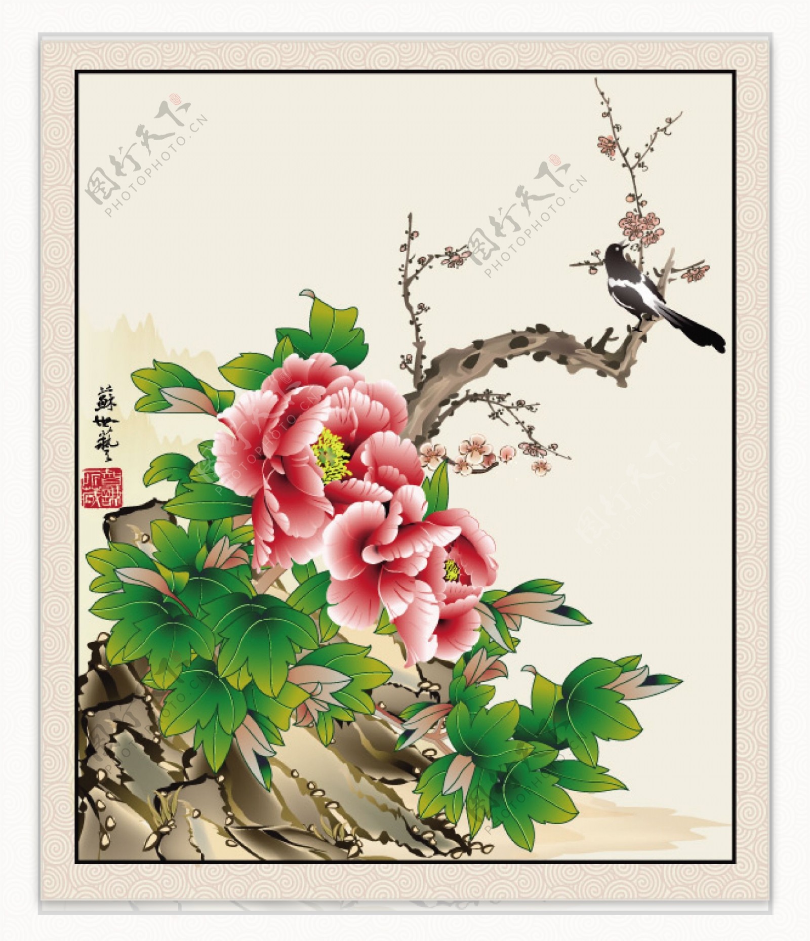 花卉中国画图片