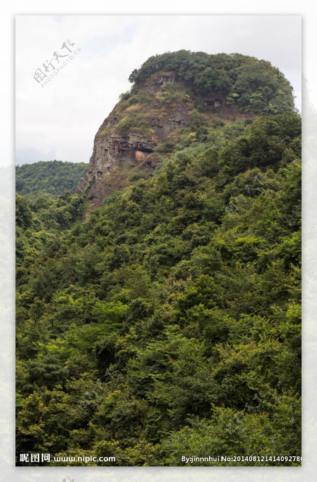 丛林山崖景观图片