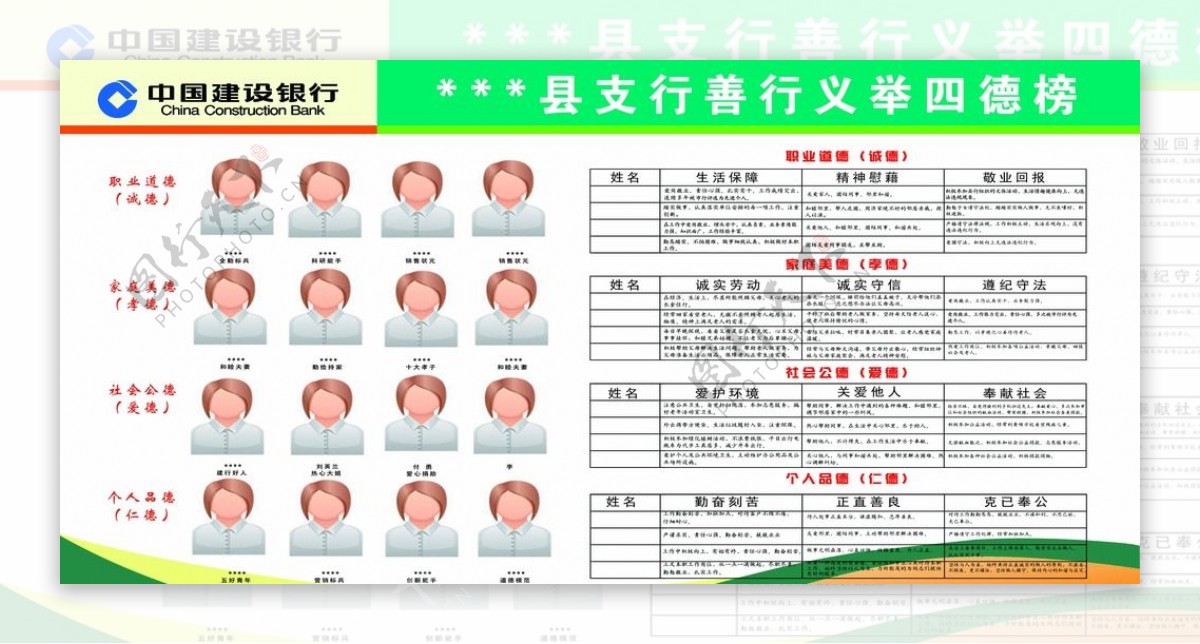 建善行义举四德榜图片