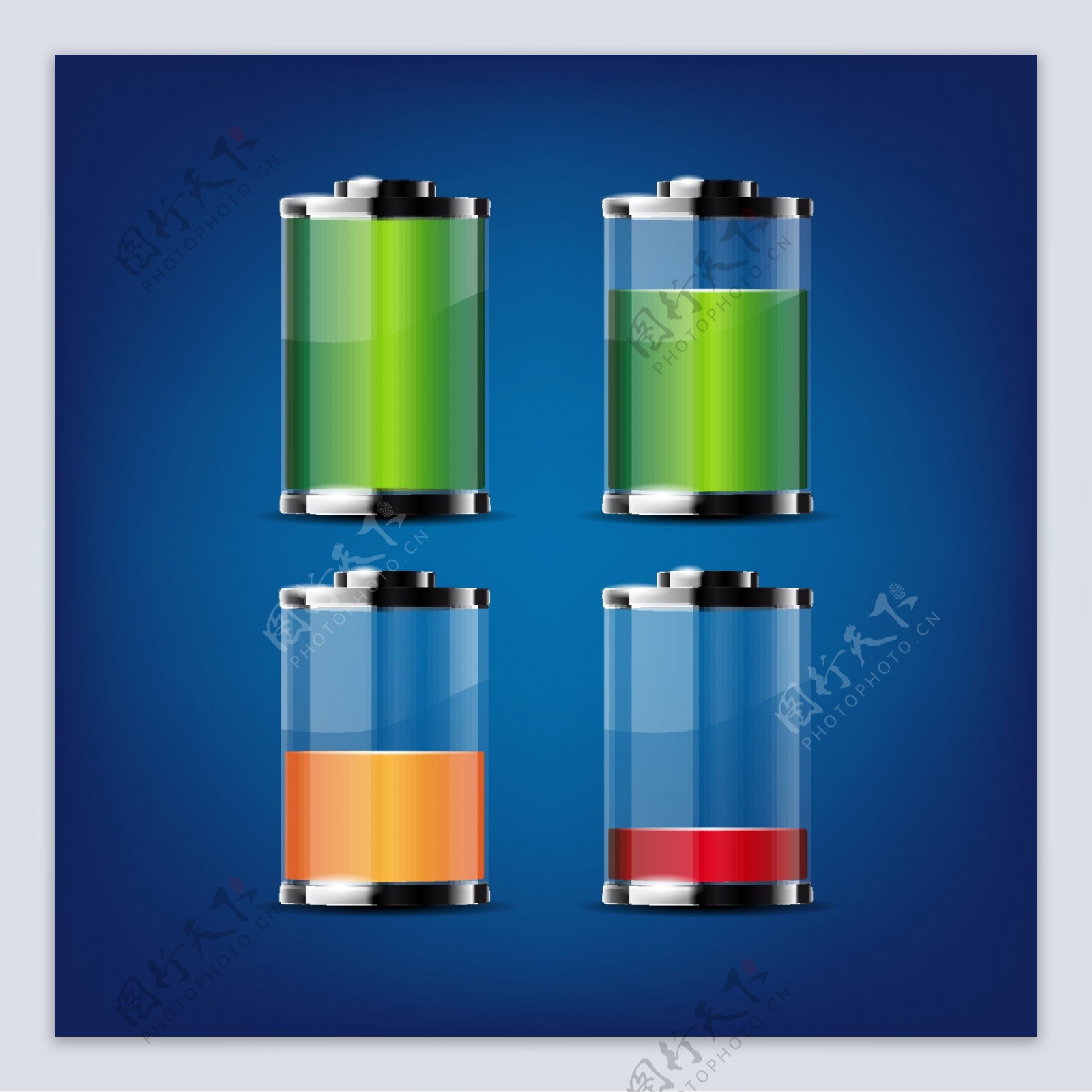 透明电池电池图标图片
