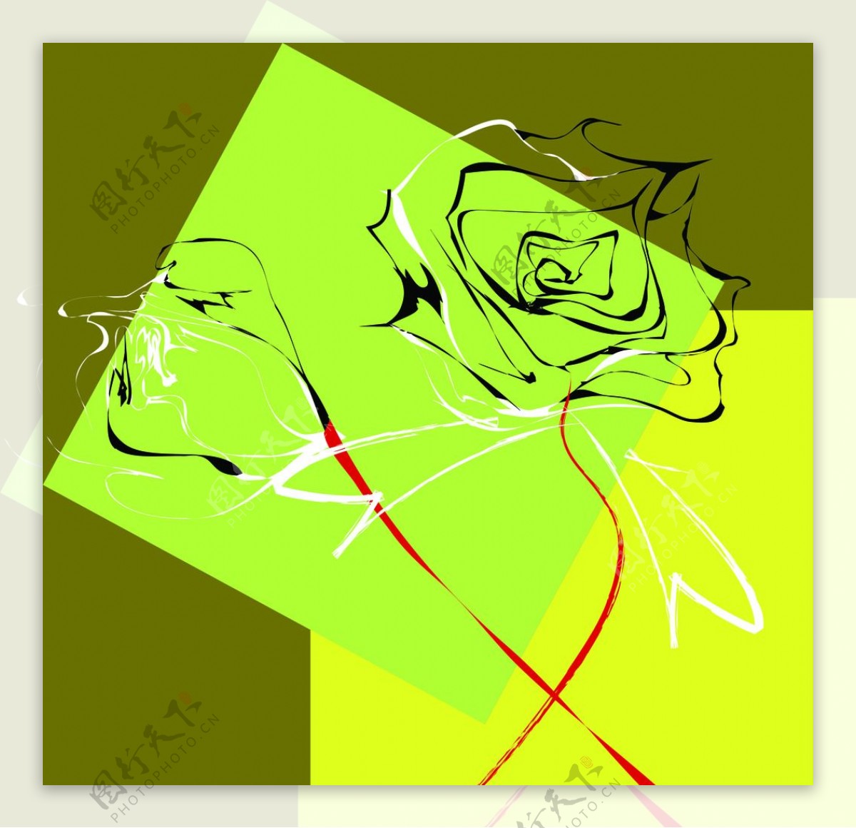 手绘玫瑰花图片素材-编号22681750-图行天下