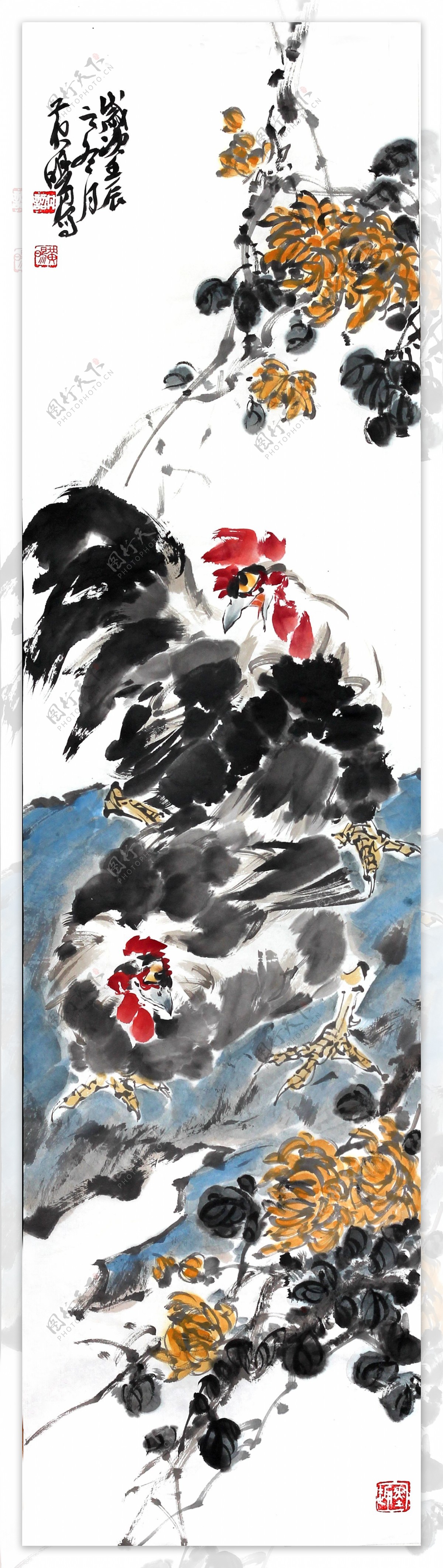 黄旸写意花鸟图片