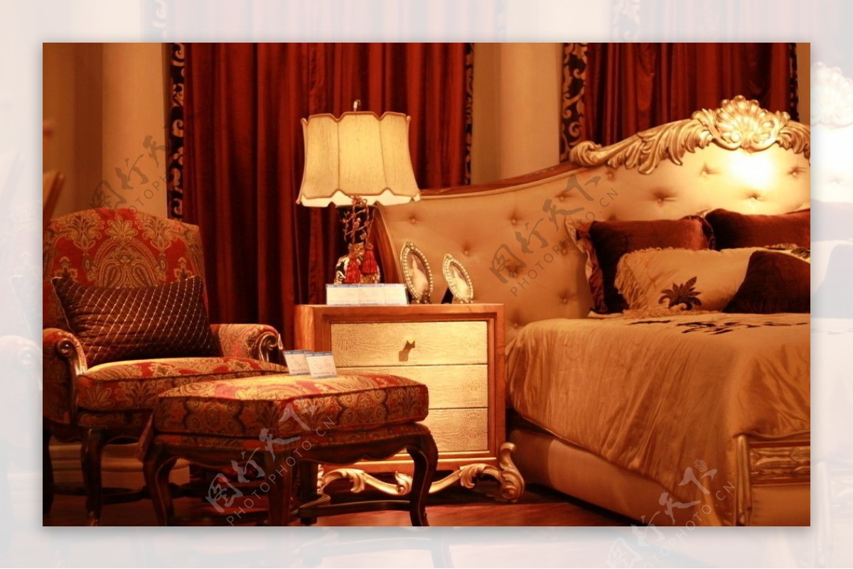 美式家具床图片