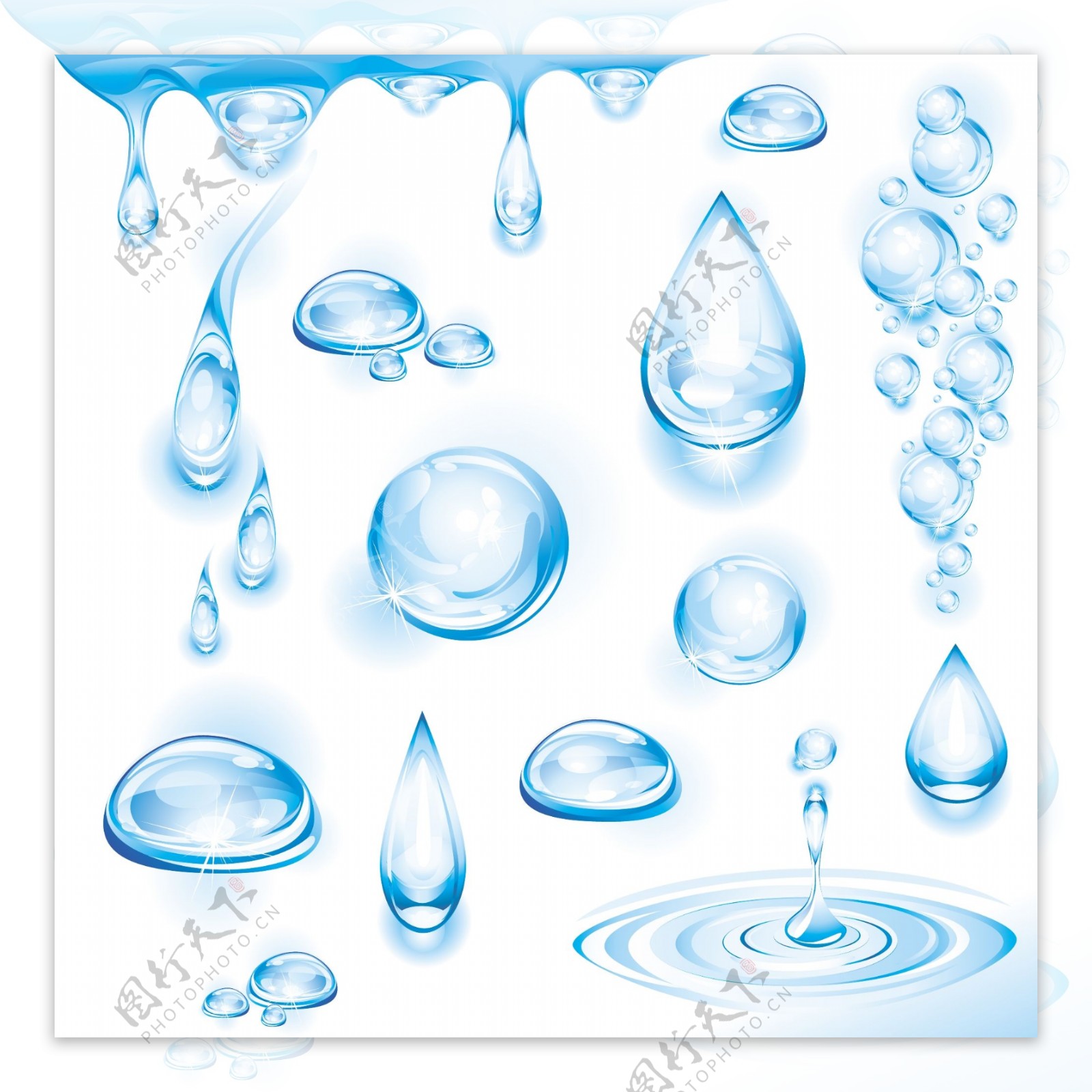 水滴水珠水纹水滴素材图片