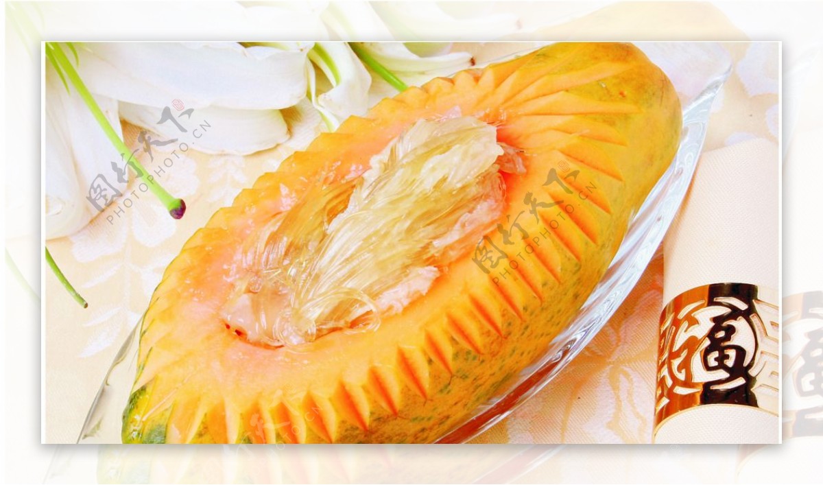 木瓜炖鱼翅图片