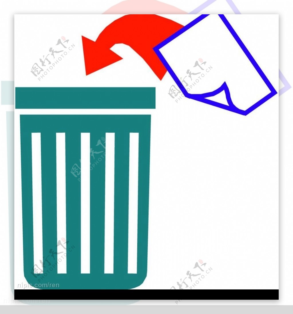 回收桶标识图片
