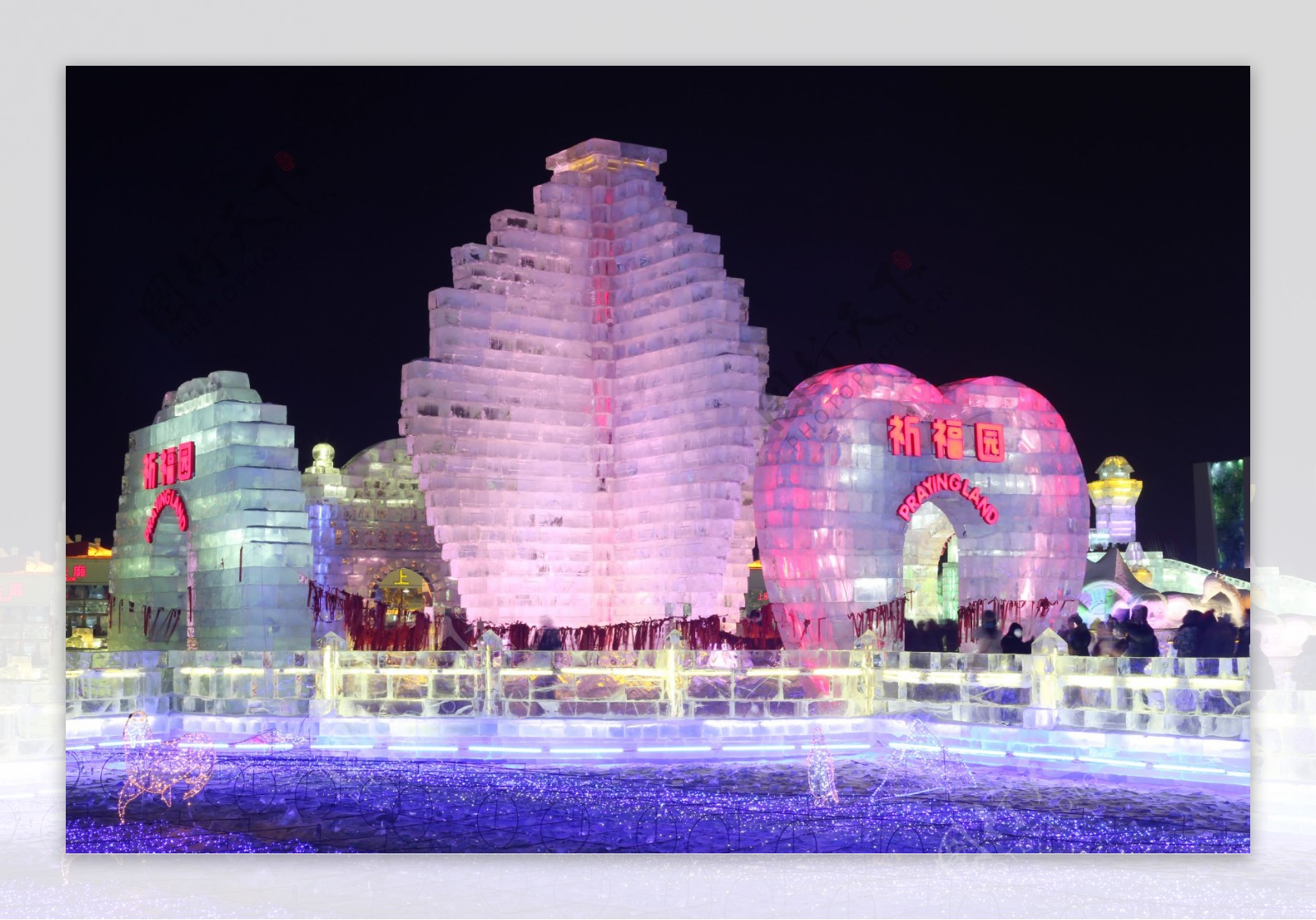 哈尔滨冰灯冰雕制作技艺-黑龙江省非物质文化遗产-图片