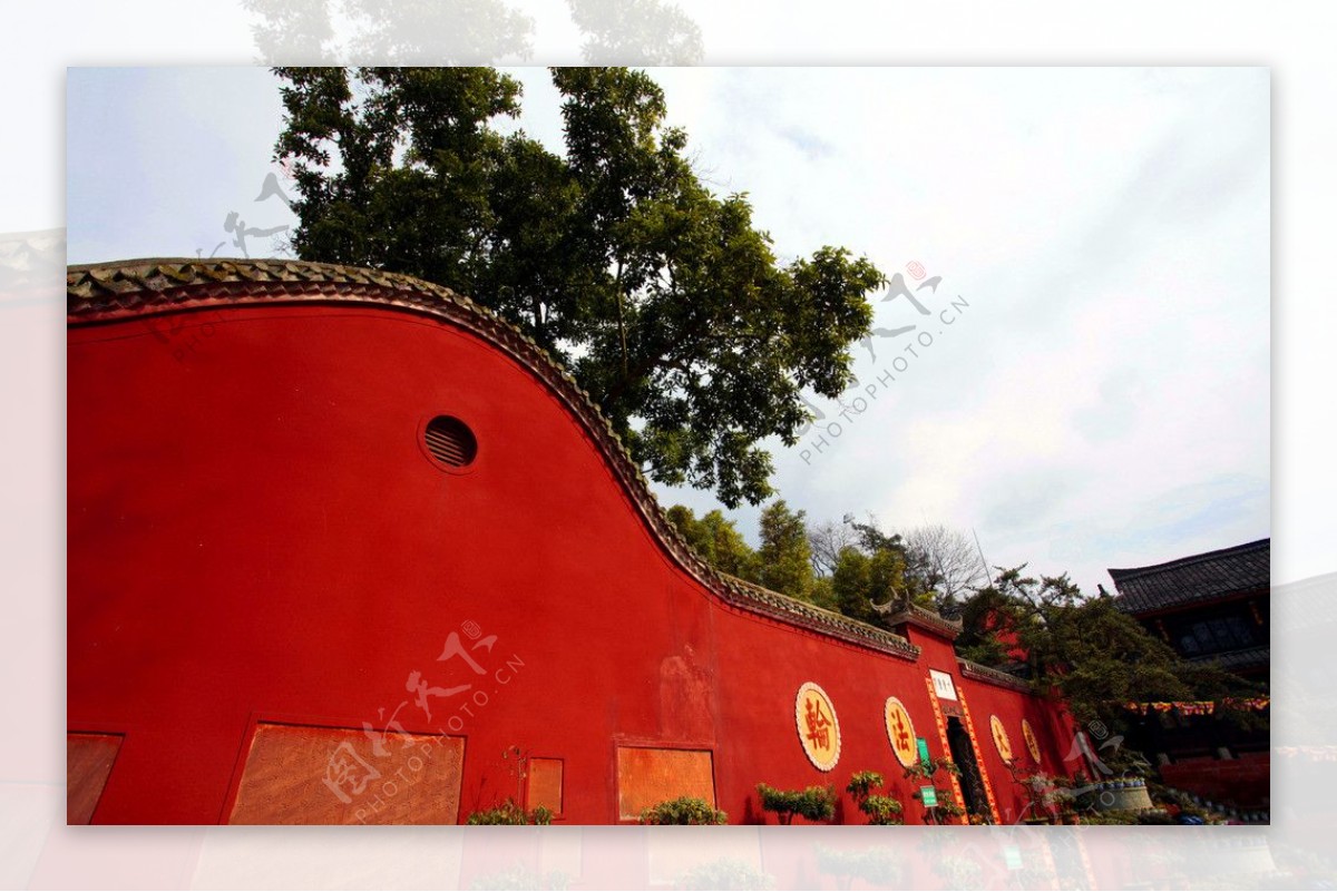 寺庙红墙图片