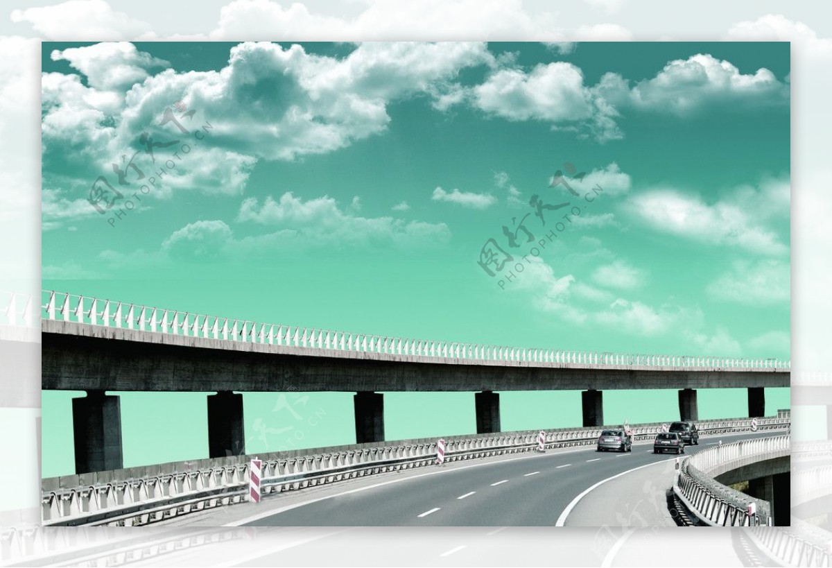 高速桥天空图片