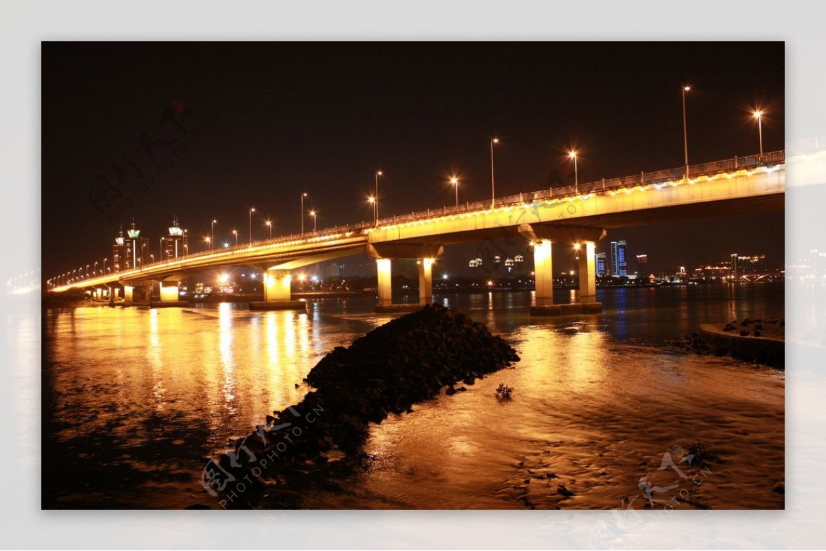 福州尤溪洲大桥夜景图片