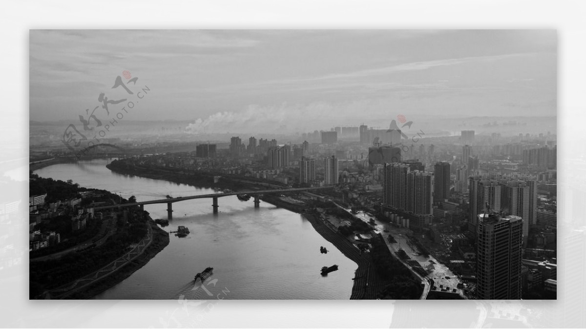 邕江两岸老景图片