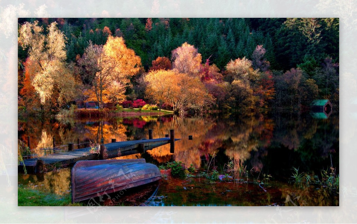 湖光十色图片