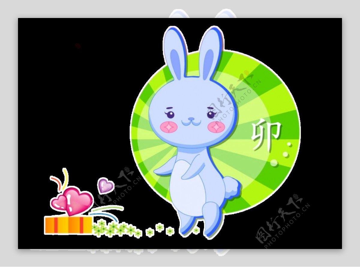 PSD卡通生肖兔图片