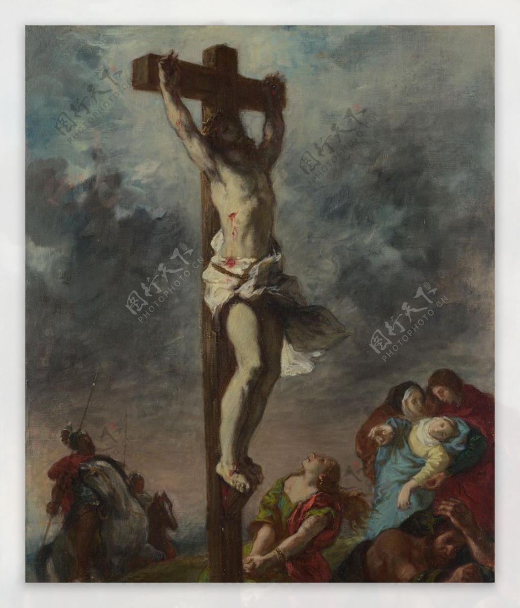 基督在十字架上图片