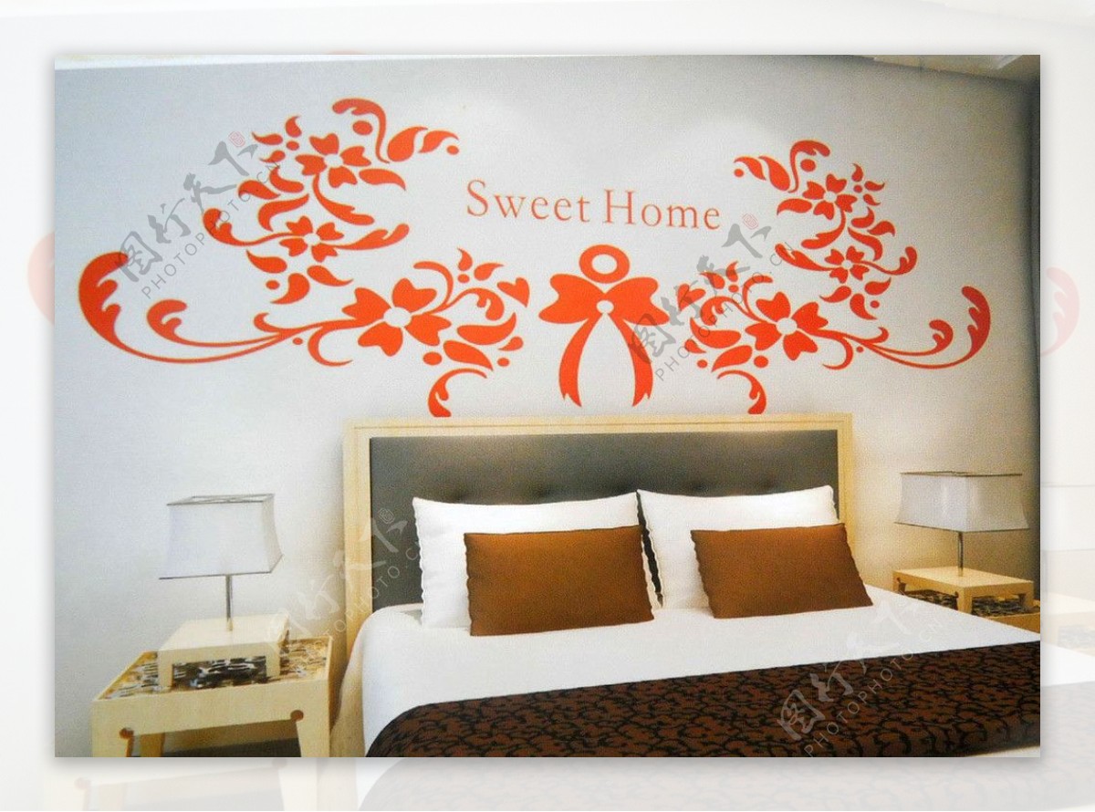 sweet卧室背景墙图片