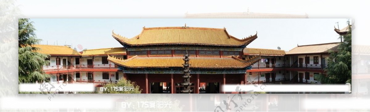 广角寺庙摄影图片