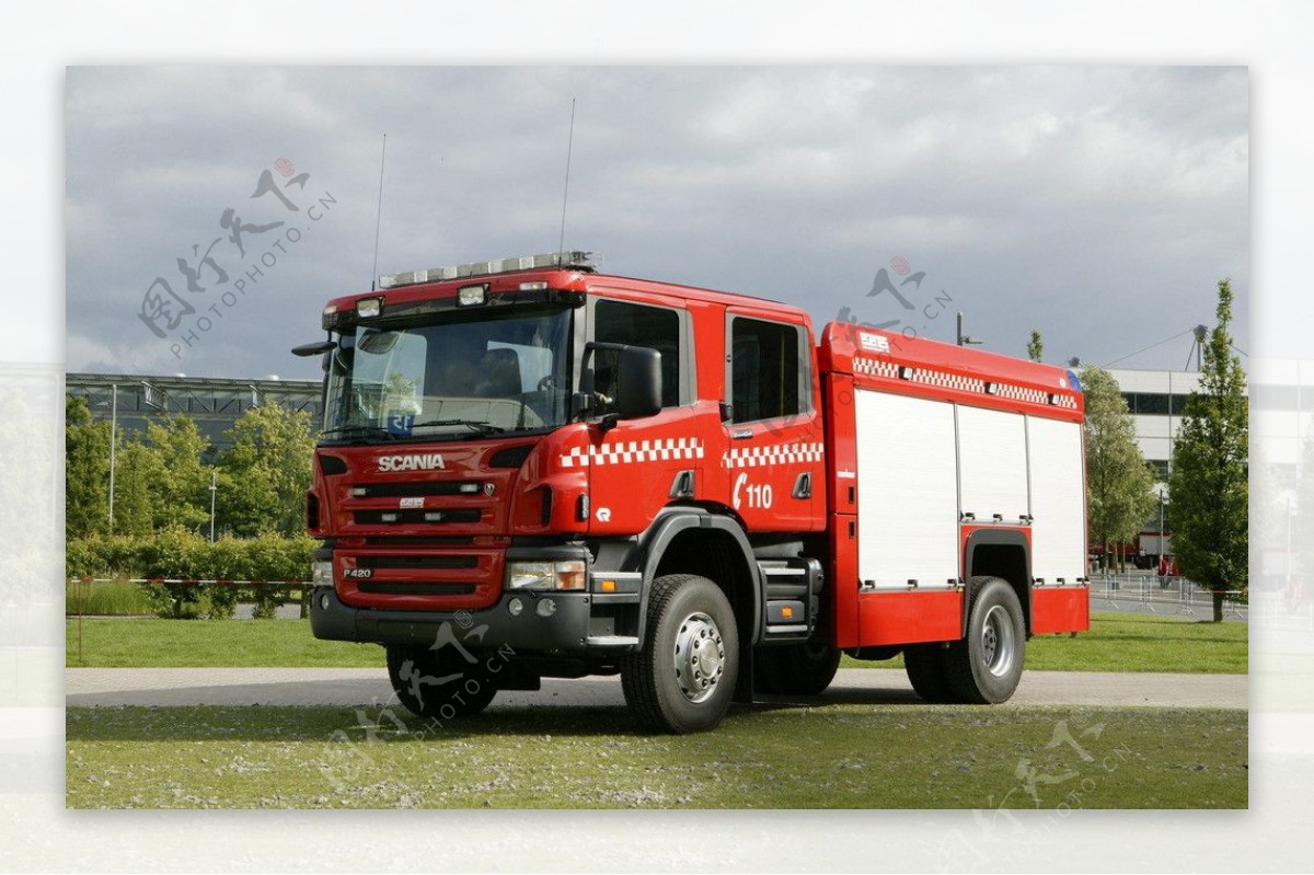 斯堪尼亚消防车图片