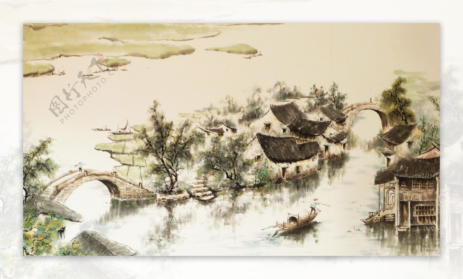 中国风水彩画图片