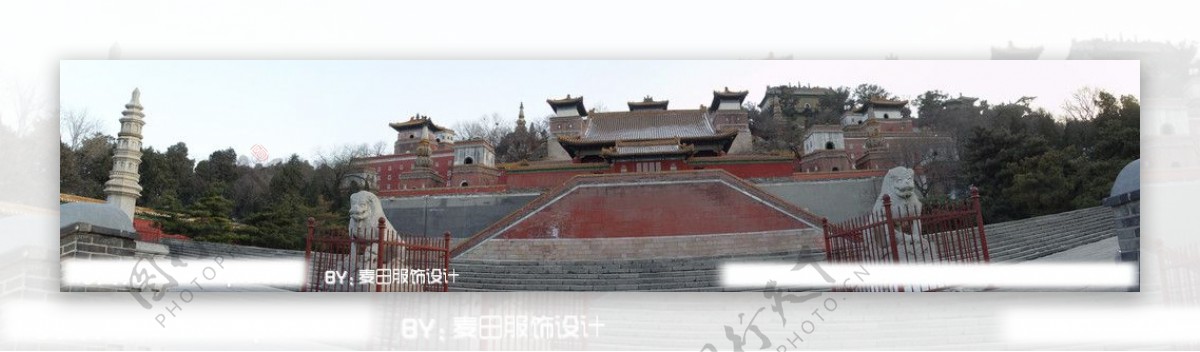 北京颐和园四大部洲全景图图片