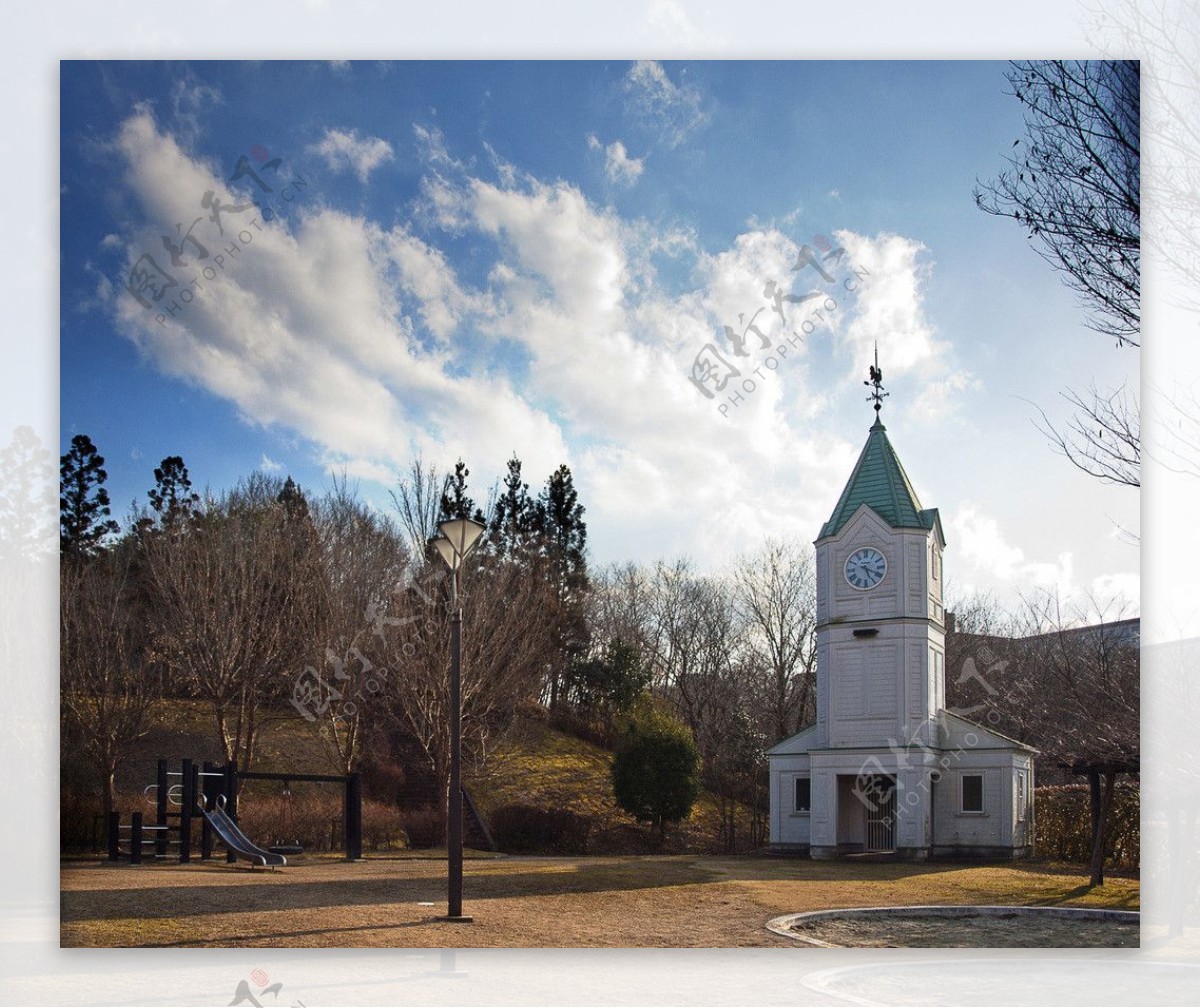 公园教堂图片