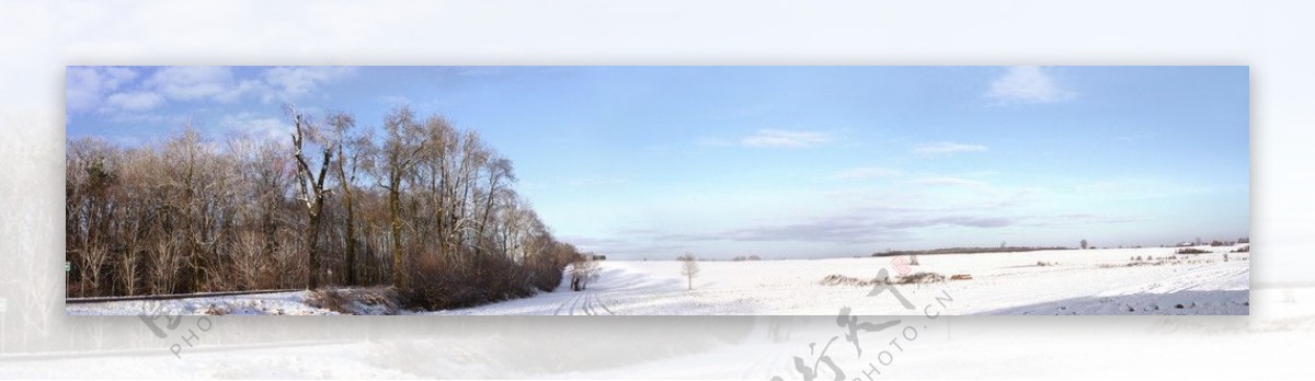 大自然雪景宽图图片