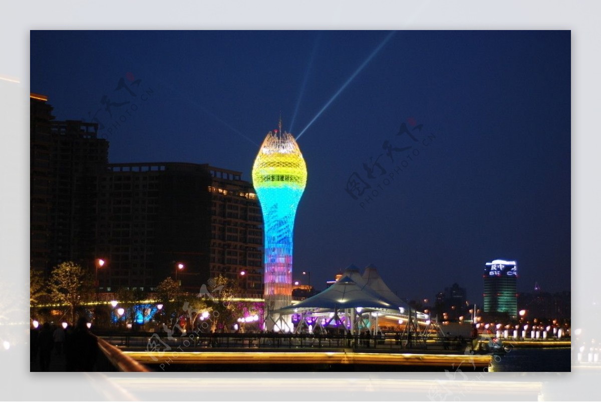 上海徐汇滨江海事塔LED夜景照明图片