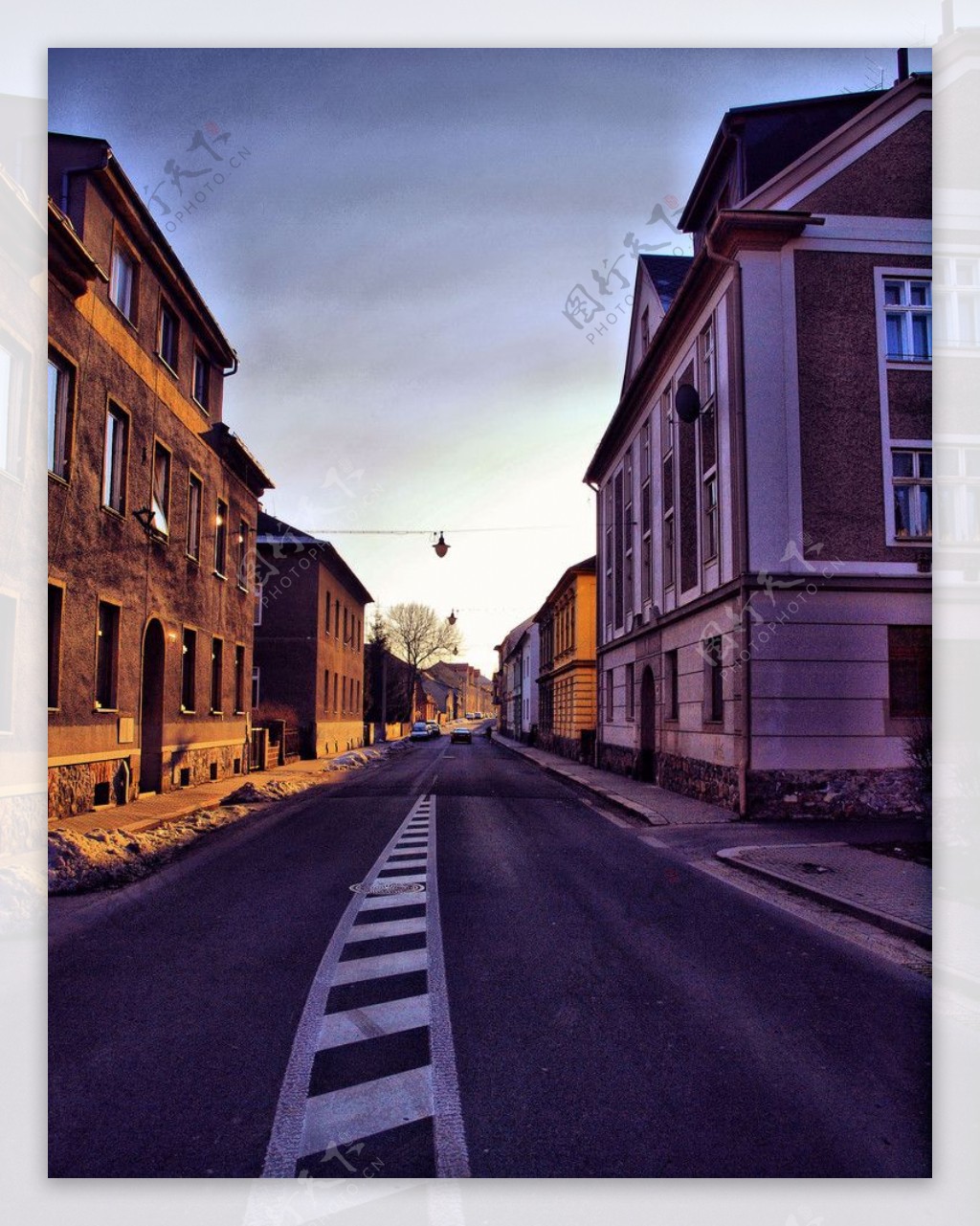 城镇街道图片