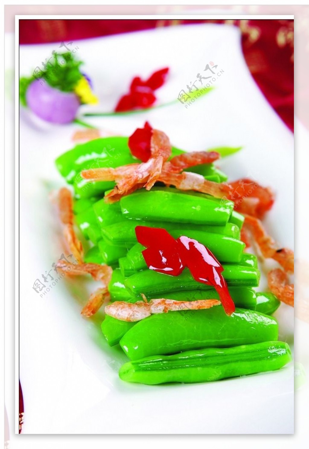 虾干炒蜜豆图片