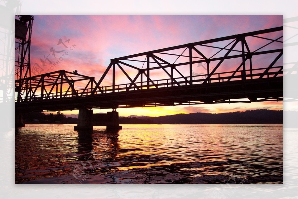 日落大桥图片