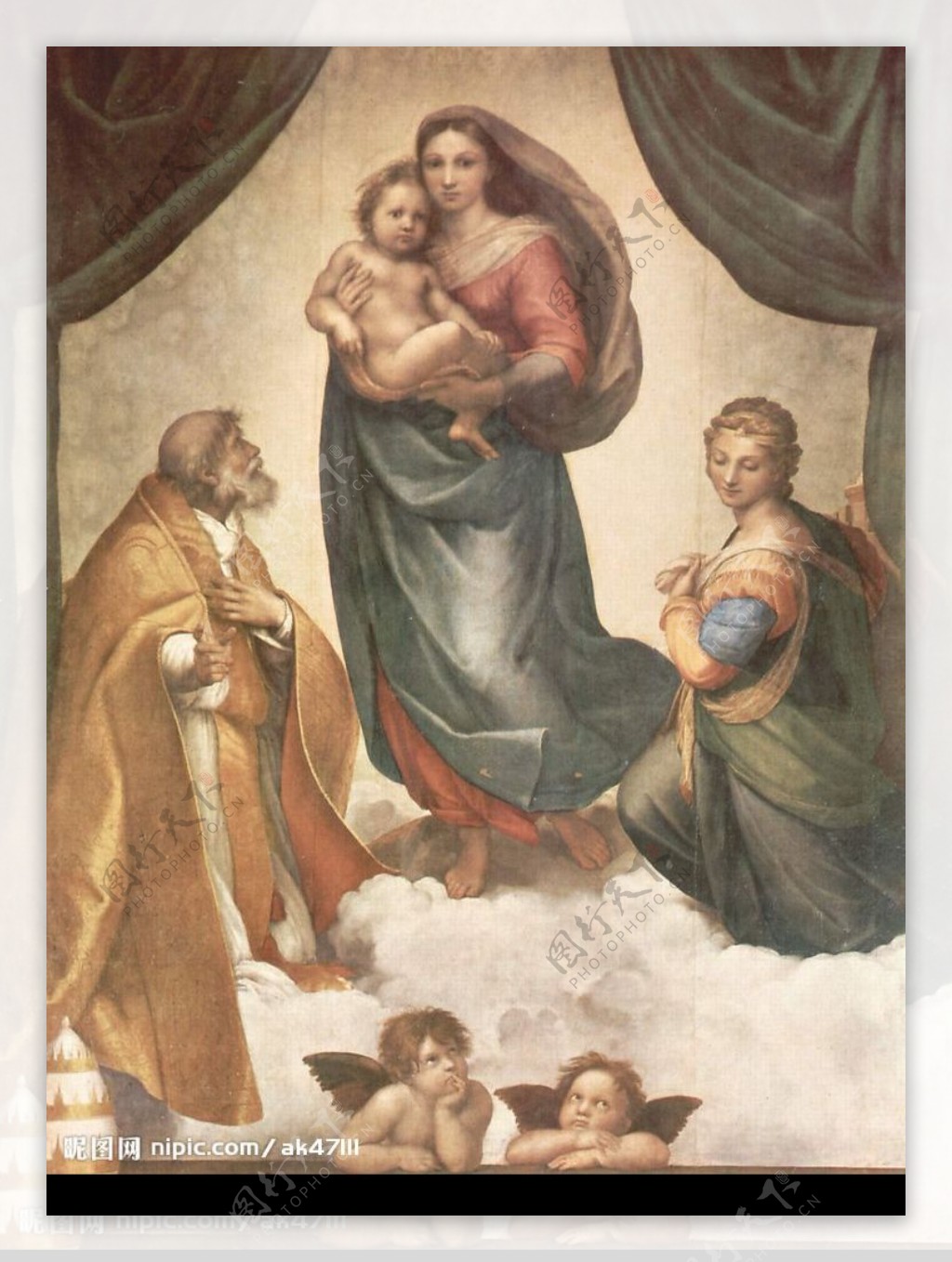 西斯廷圣母图片