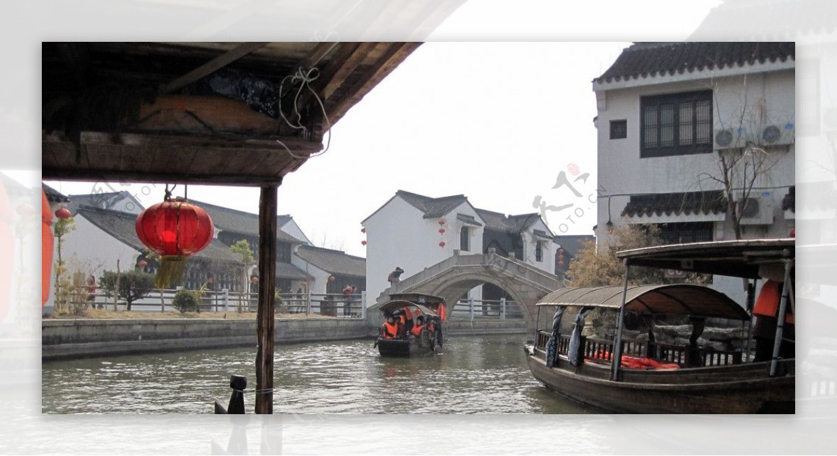 西塘古镇游船图片