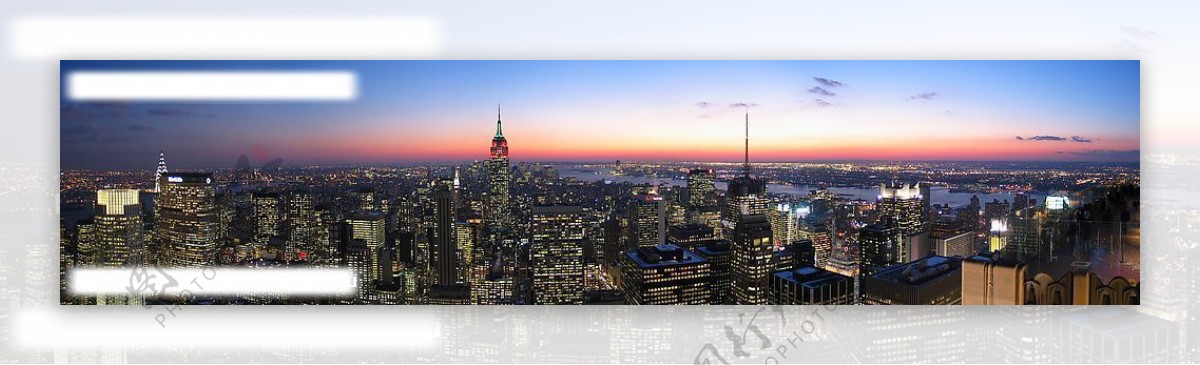 幕色下的纽约全景图片