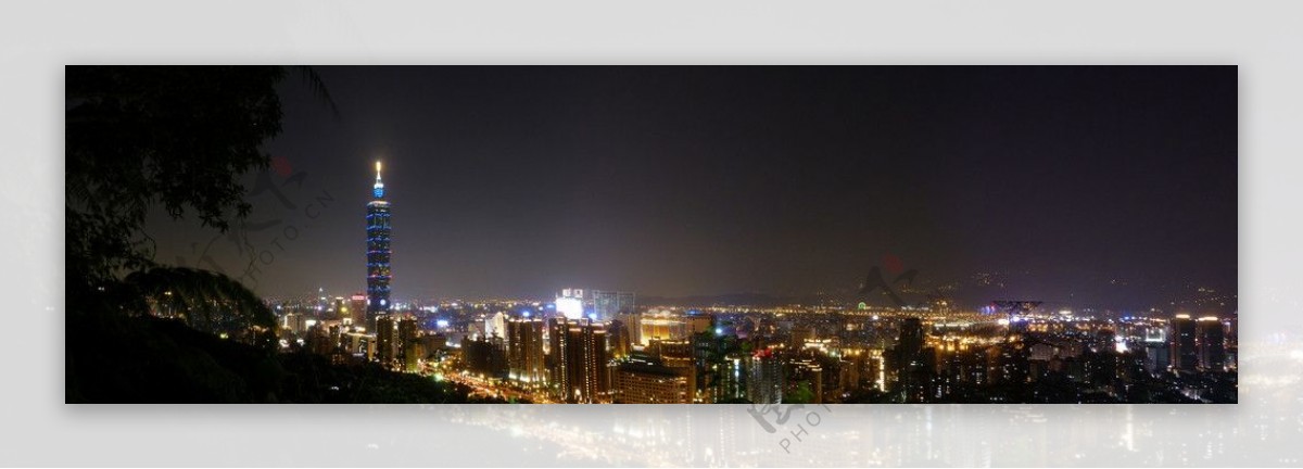 台北夜景全景图片