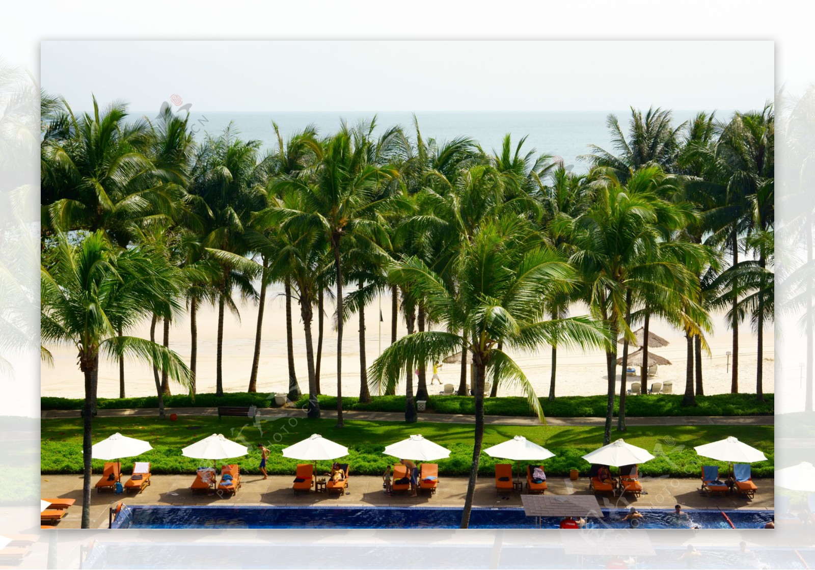 巴厘岛海边休息设施图片