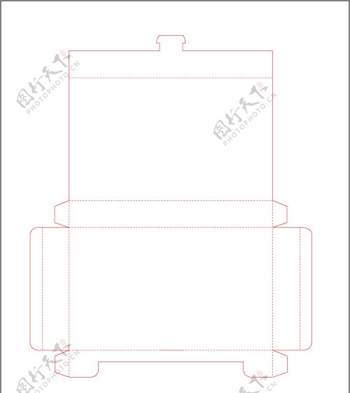 包装盒型展开图图片