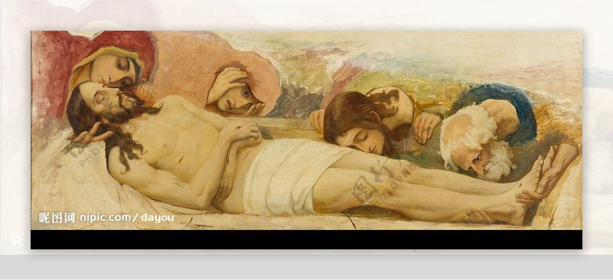 油画耶稣之死图片