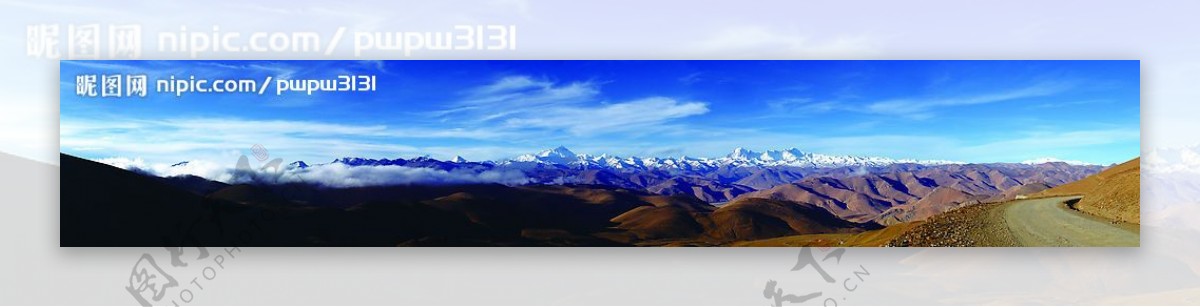 喜马拉雅山超宽美景图片