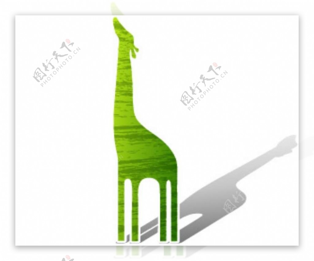 绿色长颈鹿环保背景图片