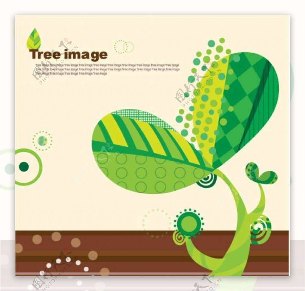 嫩叶绿树背景图片