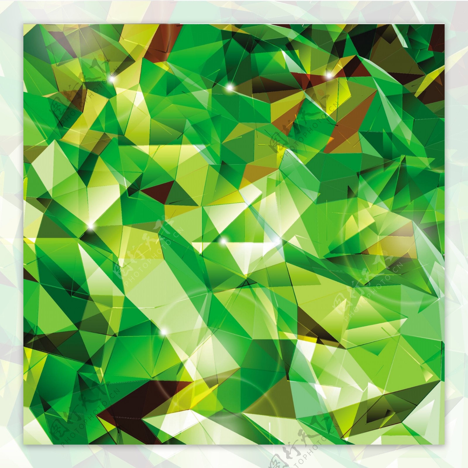 绿色凸凹无规则晶体背景图片