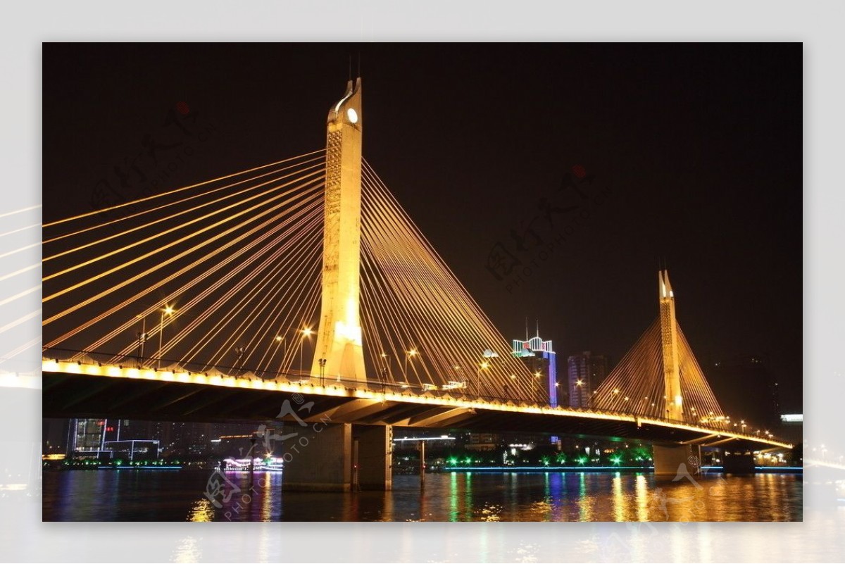 广州海印桥夜景图片