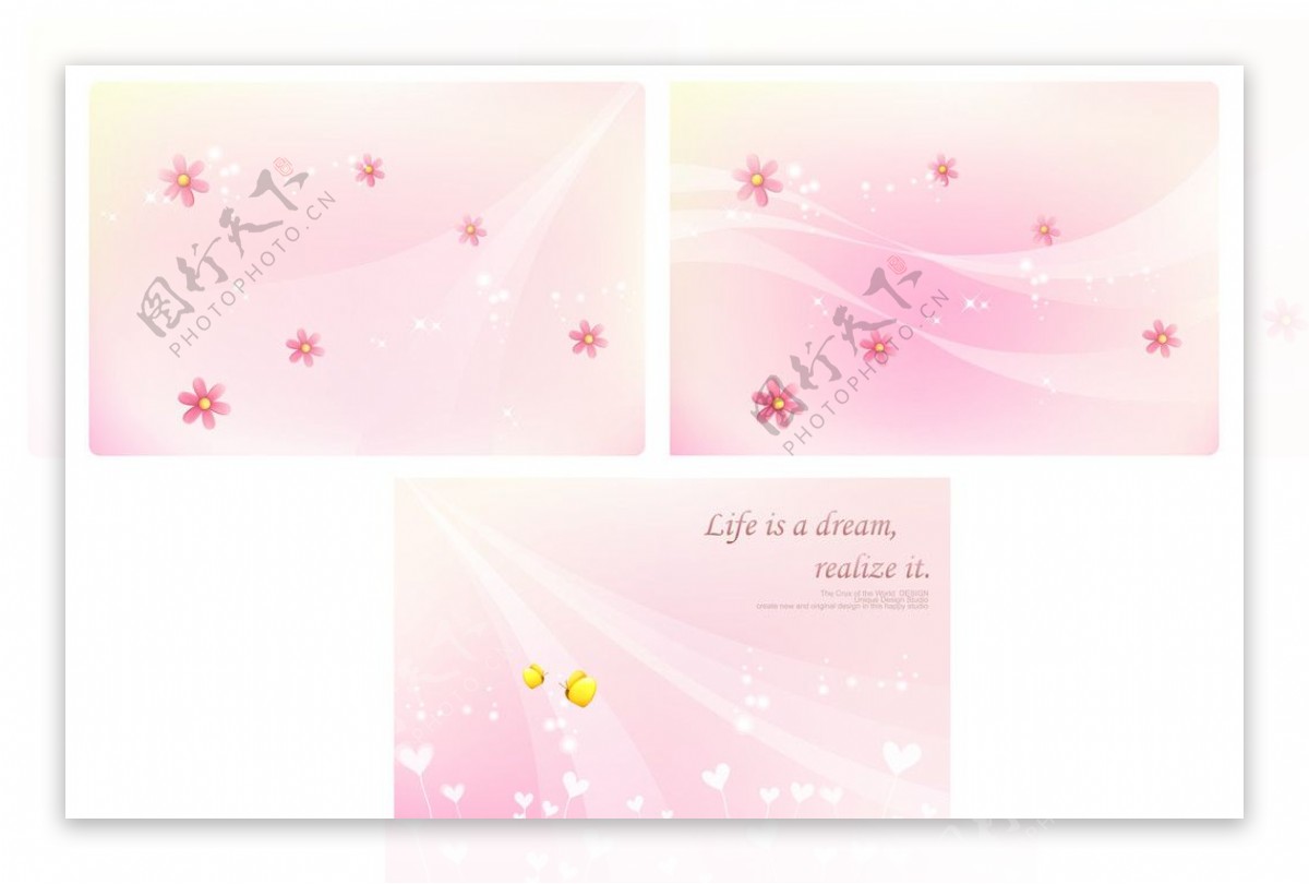粉红小花背景图片
