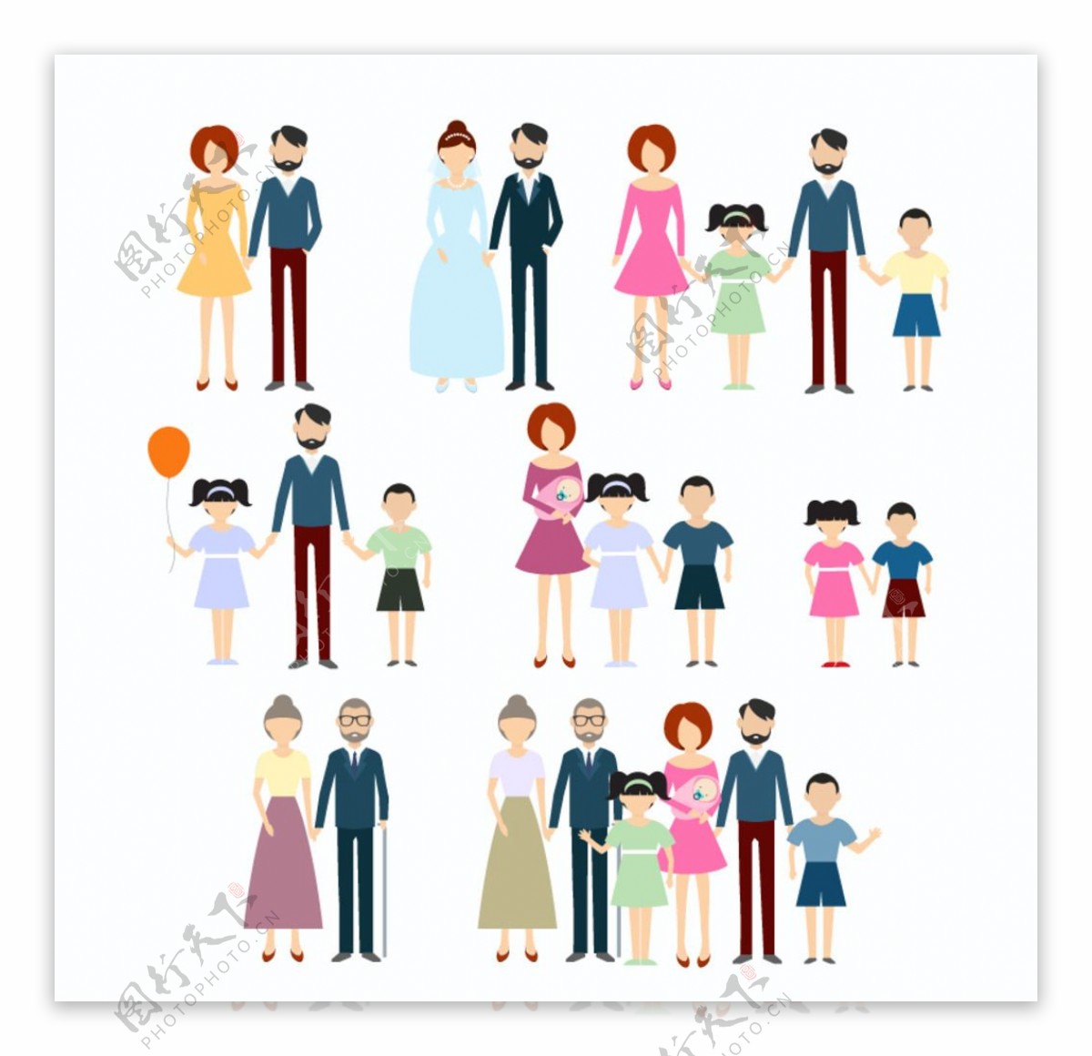 8款家庭图标矢量素材图片